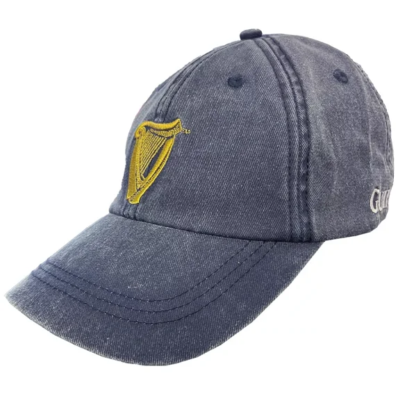 Traditional Craft Ireland Denim Guinness Harp Washed Baseball Cap for Men