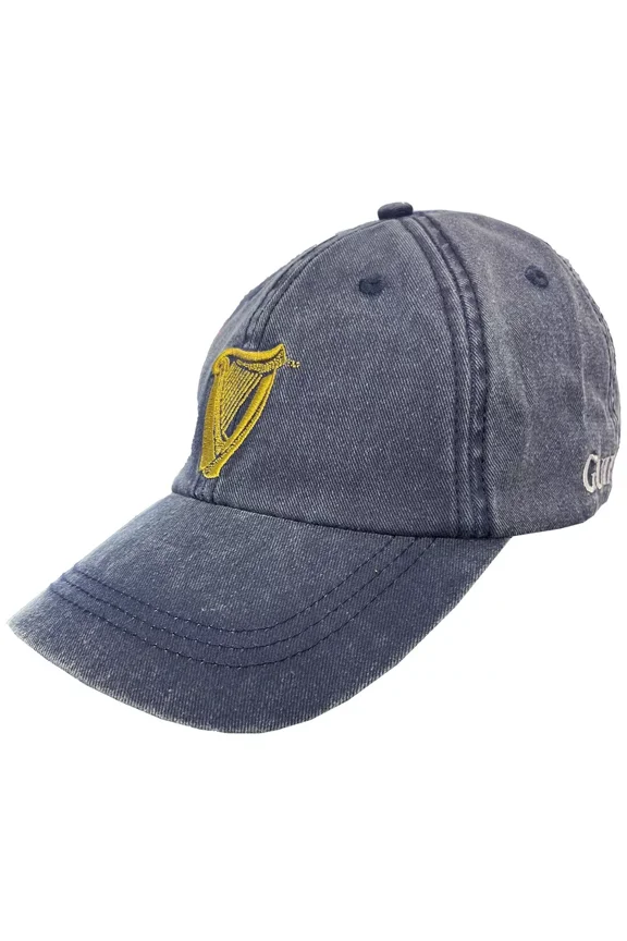 Ireland Denim Guinness Harp Washed Baseball Cap for Men