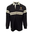 thumbnail image 1 of Traditional Craft Ireland Guinness Long Sleeve Black Harp Tape Rugby Shirt for Men, 1 of 3