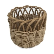 Traditional Craft Kits Twined Basket Kit for Beginners - Materials to weave one basket, brown