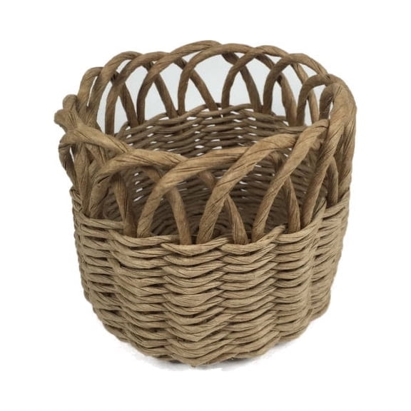 Traditional Craft Kits: Twined Basket Kit for Beginners - Materials to weave one basket, brown