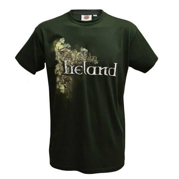 Traditional Craft LTD Men's Bottle Green Celtic Ireland T-Shirt