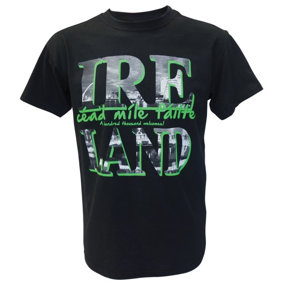 Traditional Craft LTD Men's Ireland Black Coloured Celtick Knot T-Shirt