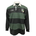 thumbnail image 1 of Traditional Craft Lansdowne Ireland for Mens Rugby Shirt Bottle Green and Black Stripe Rugby Short Sleeve, 1 of 3