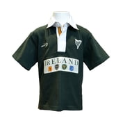 Traditional Craft Ltd. Big Boys Green Ireland Cotton Short Sleeve Kids Rugby Shirt