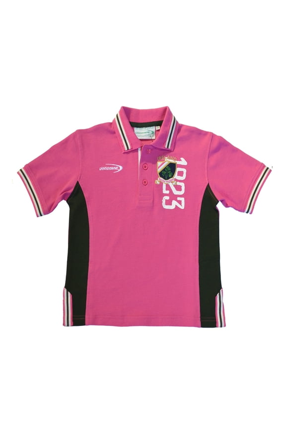 Ltd. Girl's Boy's Pink/Green Shamrock Crest 1823 Polo