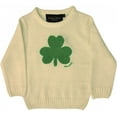 thumbnail image 1 of Traditional Craft Ltd. Girl's Cream Knit Irish Emerald Shamrock Kids Jumper, 1 of 7
