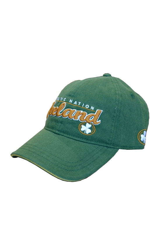 Ltd. Men's 100% Cotton Green and Gold Celtic Nation Irish Baseball Cap