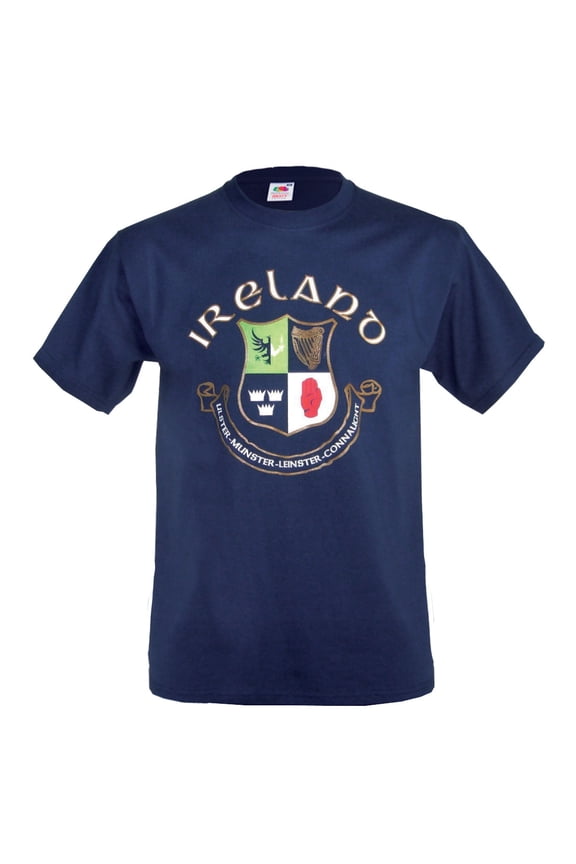 Ltd. Men's 100% Cotton Navy Ireland 4 Province Short Sleeves T-Shirt