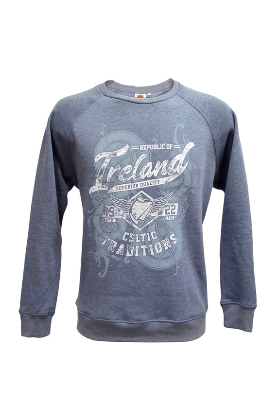 Ltd Men's Denim Ireland Celtic Traditions Crew Neck Long Sleeved Sweatshirt
