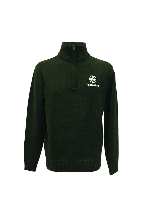 Ltd. Men's Green/White Ireland Zip Knit Jacket
