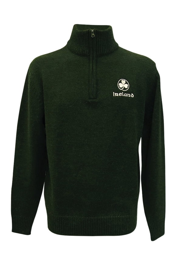 Ltd. Men's Green/White Ireland Zip Knit Jacket