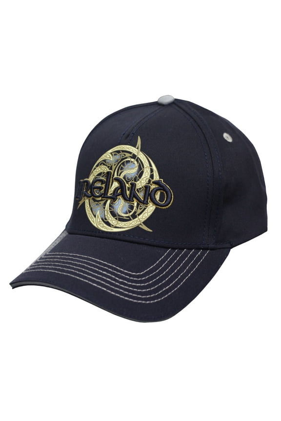 Ltd Men's Navy Ireland Celtic Swirl Pull on Style Baseball Cap