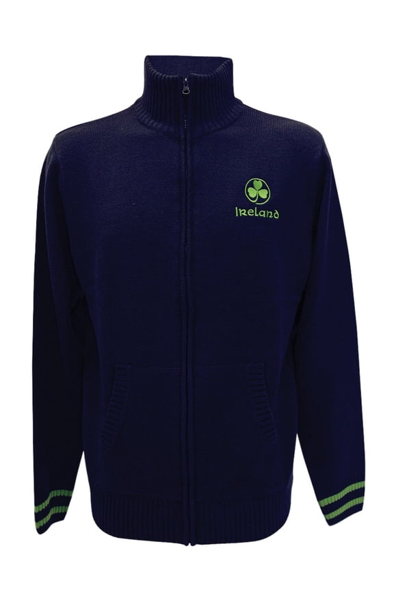 Ltd. Navy/Green Ireland Zip Knit Jacket