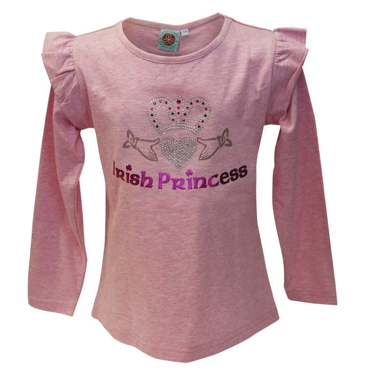 Traditional Craft Ltd. Pink Marl Diamond Ireland Princess Long Sleeve  T-Shirt 