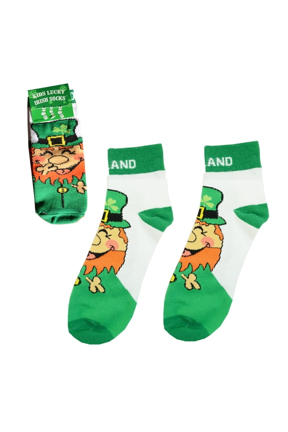Ltd. White Irish Laughing Leprechaun Kids Socks