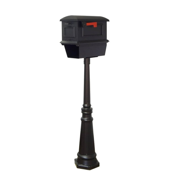 Traditional Curbside Mailbox with Newspaper Tube and Tacoma Mailbox Post