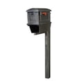 thumbnail image 1 of Special Lite Products SCT2010-SPK720-SW Traditional Curbside Mailbox with Newspaper Tube & Wellington Mailbox Post, 1 of 4