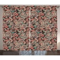 thumbnail image 1 of Traditional Curtains 2 Panels Set, Ethnic Eastern Blossom Spiral Petals Folk Victorian Vintage Colorful Foliage, Window Drapes for Living Room Bedroom, 108W X 63L Inches, Multicolor, by Ambesonne, 1 of 3