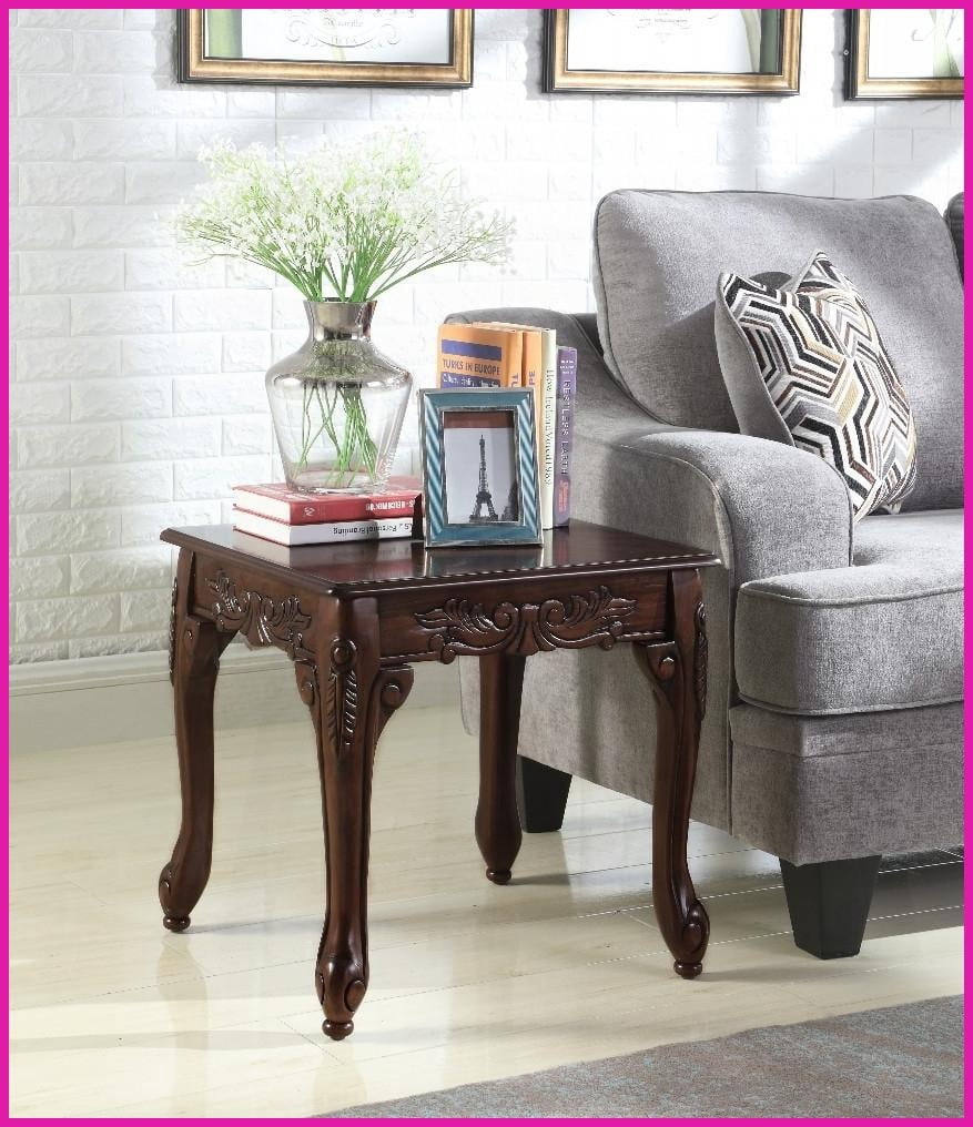 Traditional Dark Cherry Coffee Table with Ornate Detailing & Claw Feet ...