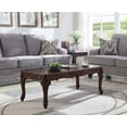 thumbnail image 1 of Traditional Dark Cherry Finish Wood Coffee Table with Ornate Detailing and Claw Feet, 1 of 5