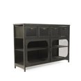 thumbnail image 1 of Traditional Daveney Ebony Iron Console Buffet Cabinet, 1 of 1