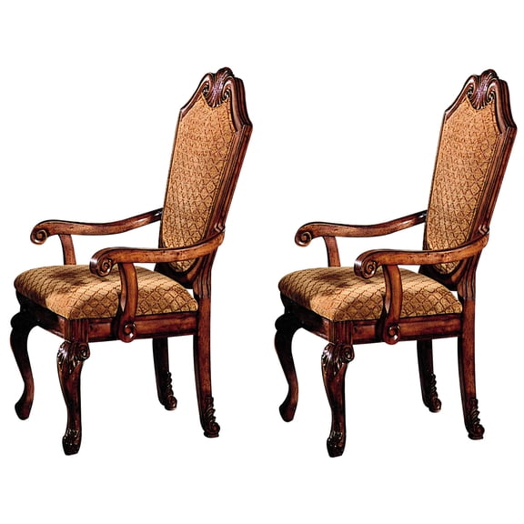 Traditional Design Arm Chairs (Set of 2) / Used in Dining Rooms / Provides Visual Appeal