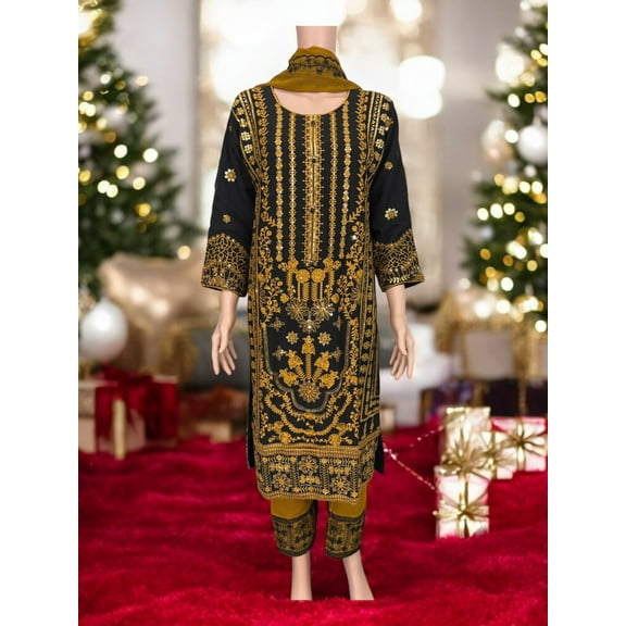 Traditional Designer Salwar Kameez Suit, Cultural Wear for Women, 219