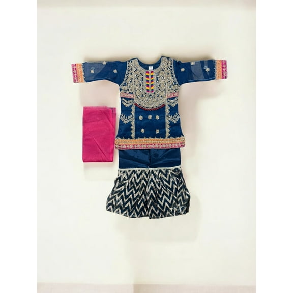 Traditional Designer Salwar Kameez for Little Girls, Elegant & Stylish Cultural Wear, 214