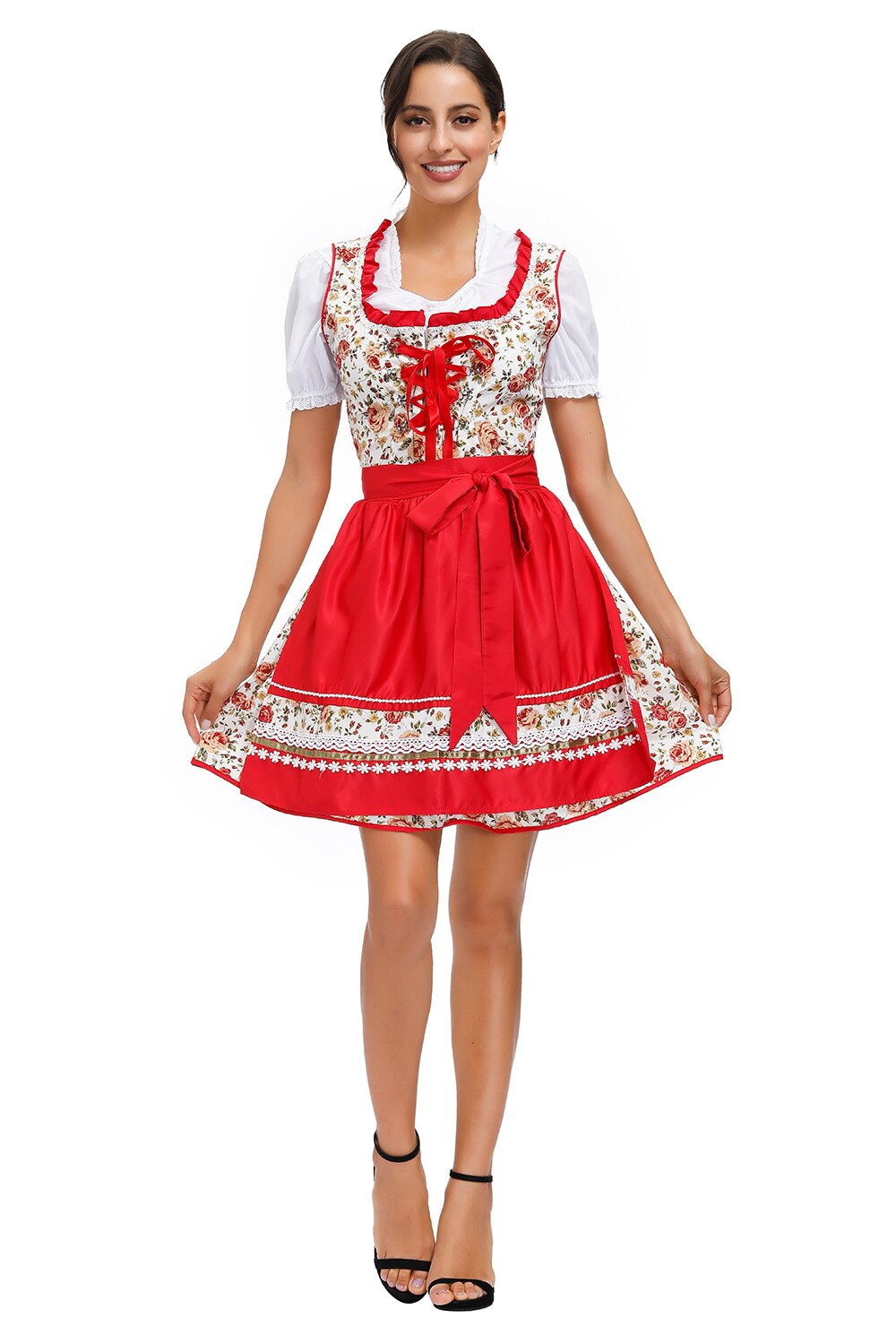 Traditional Dirndl Oktoberfest Costume Lady Bavarian National Green
