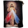 thumbnail image 1 of Traditional Divine Mercy Large Rosary Pouch, 6" x 4", 1 of 1