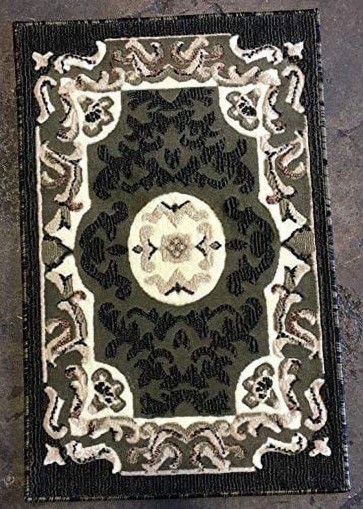 Traditional Door Area Rug Sage Green Persian Oriental Design 101` (2