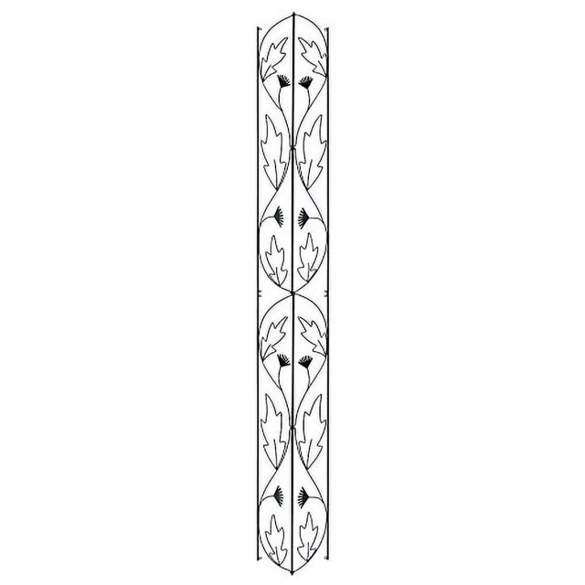 Traditional Downspout Decorative Garden Trellis 92 Inch Tall Black Powder Coat Finish Modern