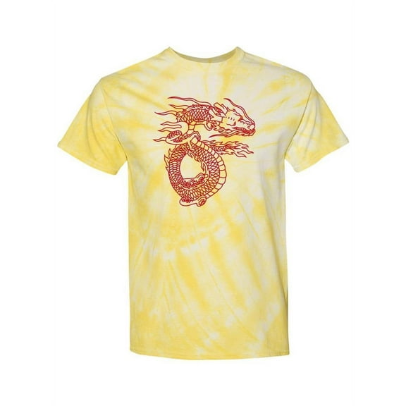 Traditional Dragon Tie-Dye Cyclone Men -Smartprints Designs, Male Medium
