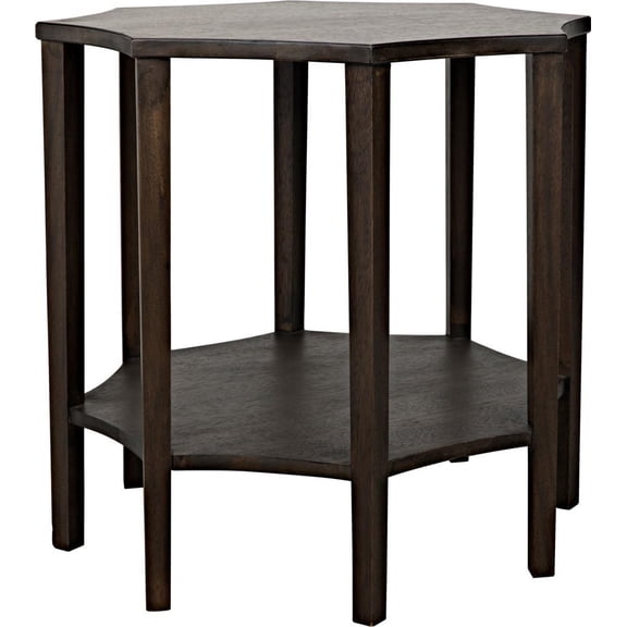 Traditional Ebony Walnut Ariana Side Table
