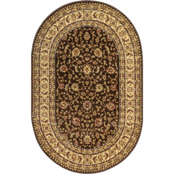 Traditional Eefrulhull Collection Area Rug Green - 2'2"x3'
