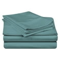 thumbnail image 1 of Traditional Egyptian Cotton 400-Thread Count Solid Deep Pocket Sheet Set, Queen, Teal by Blue Nile Mills, 1 of 1