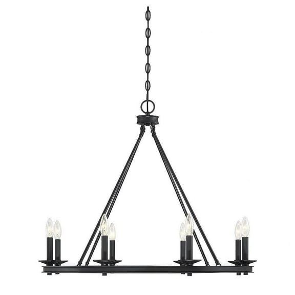 Traditional Eight Light Chandelier-Classic Bronze Finish Bailey Street Home 159-Bel-2893946