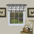 thumbnail image 1 of Traditional Elegance Barnyard Window Curtain Tier Pair and Valance Set - 58x36 - Black, 1 of 2