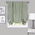 thumbnail image 1 of Traditional Elegance Buffalo Check Window Curtain Tie Up Shade - 42x63 - Sage, 1 of 3