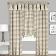 thumbnail image 1 of Achim Home Furnishing: Buffalo Taupe Plaid Modern Window Curtain Panel : 58" x 36" Tier Pair, 1 of 4