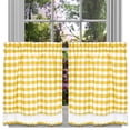 thumbnail image 1 of Traditional Elegance Buffalo Check Window Curtain Tier Pair - 58x36 - Yellow, 1 of 3
