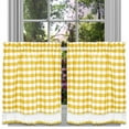 thumbnail image 1 of Traditional Elegance Buffalo Check Window Curtain Tier Pair - 58x36 - Yellow, 1 of 2