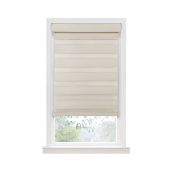Traditional Elegance Cordless Sublime Room Darkening Double Layered Shade 32x72 - Tan