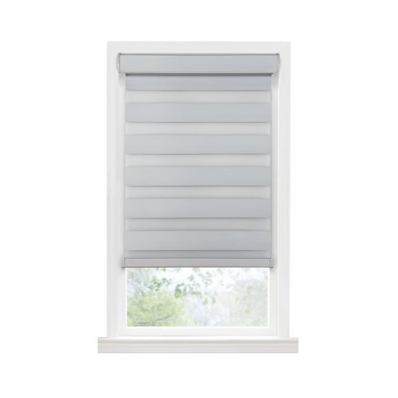 Traditional Elegance Cordless Sublime Room Darkening Double Layered Shade 35x72 - Oyster