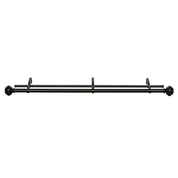 Traditional Elegance Decorative Double Rod & Finial Benjamin 36-72