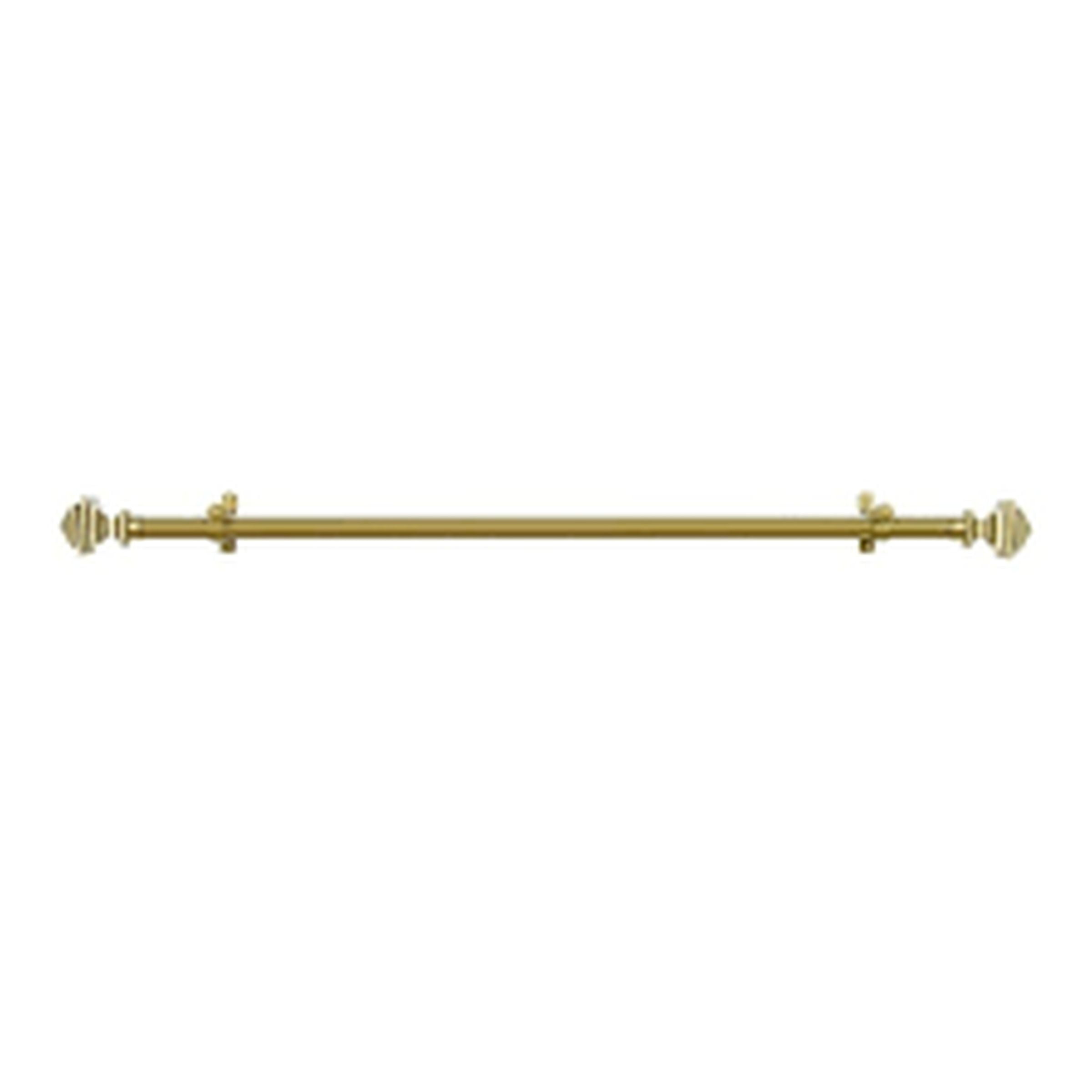 Gold Telescopic Curtain Rod with Decorative Finials