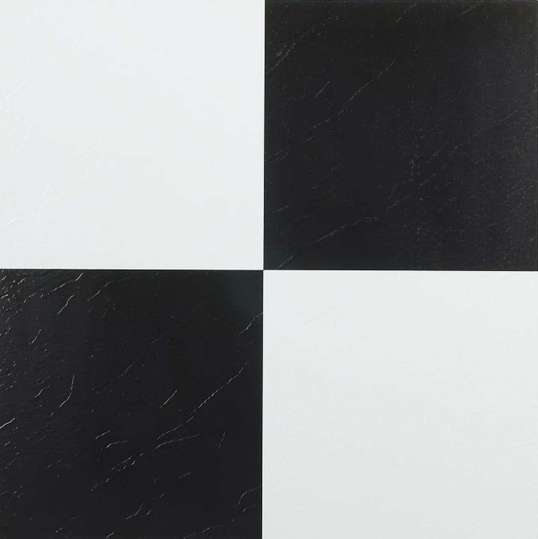 Nexus Black and White 12'' x 12'' Self-Adhesive Vinyl Floor Tiles