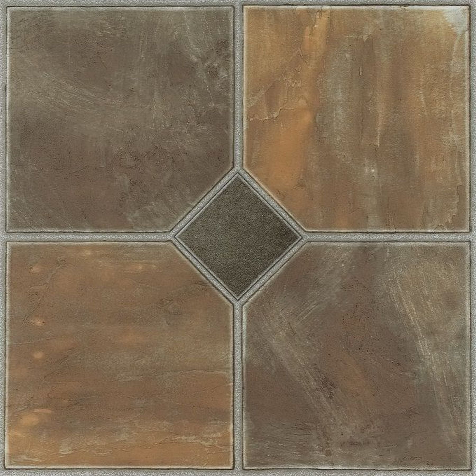 Rustic Slate Multicolor Self-Adhesive Vinyl Floor Tiles