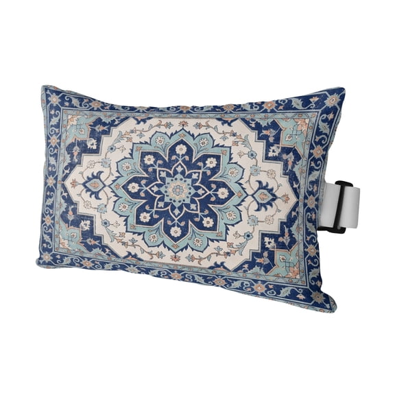 Traditional Ethnic Outdoor Pillows for Chaise Lounge Chair Waterproof Lumbar Pillows with Insert&Adjustable Elastic Strap Beach Headrest Pillow Western Rustic Tribal Patterns Boho Pool Pillow 11"x16"